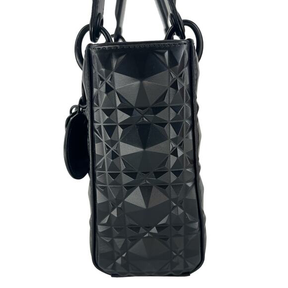 Dior My ABCDior Lady Dior Bag Diamond Motif Cannage Calfskin Small - Black - Picture 8 of 16